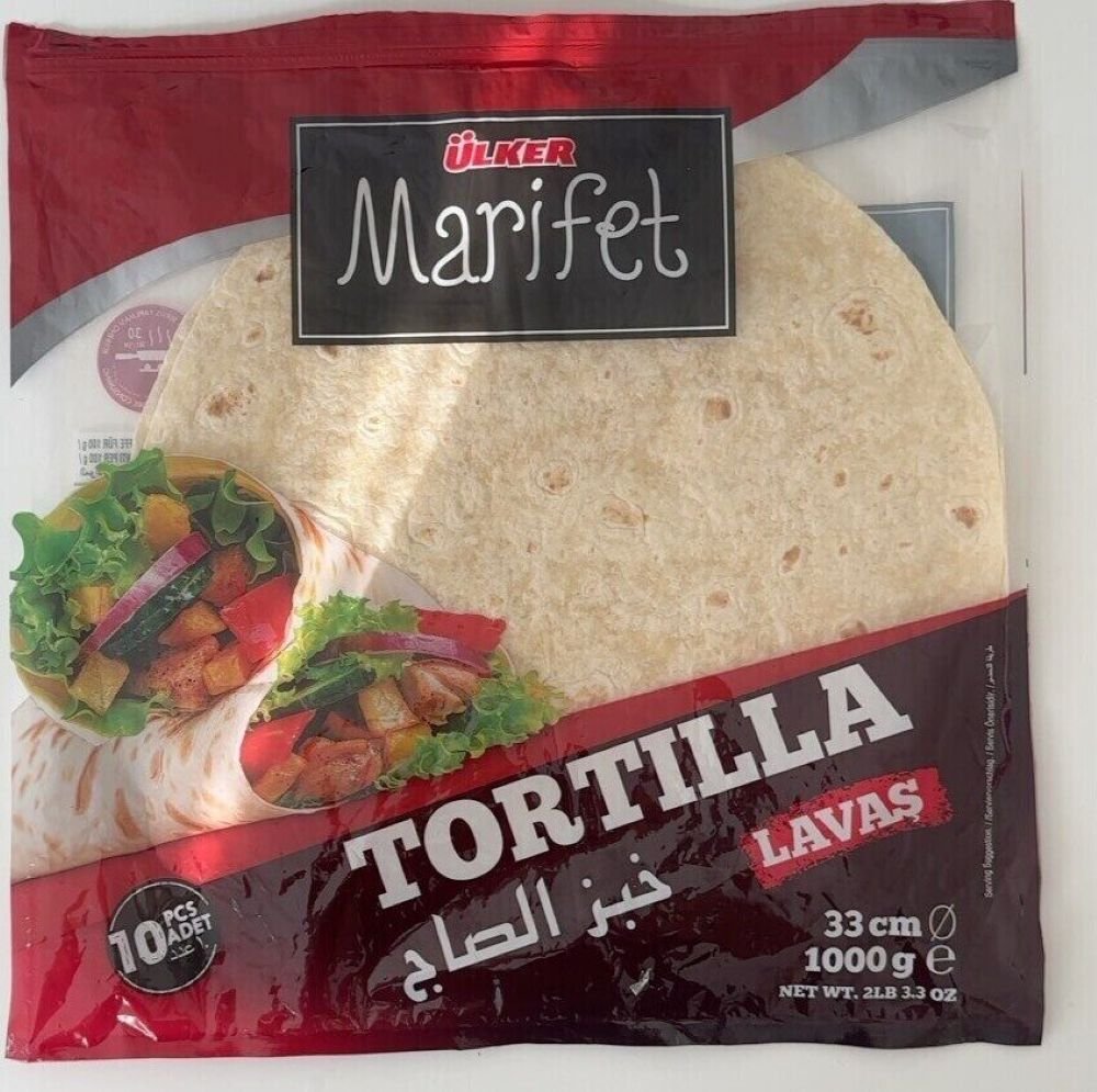 ULKER ლავაში 33 სმ 1000 გრ. 10 ც TORTILLA