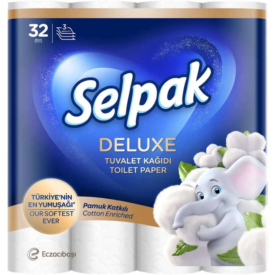 SELPAK ტუალეტის ქაღალდი დელუქსი 32 ც (სელპაკი)