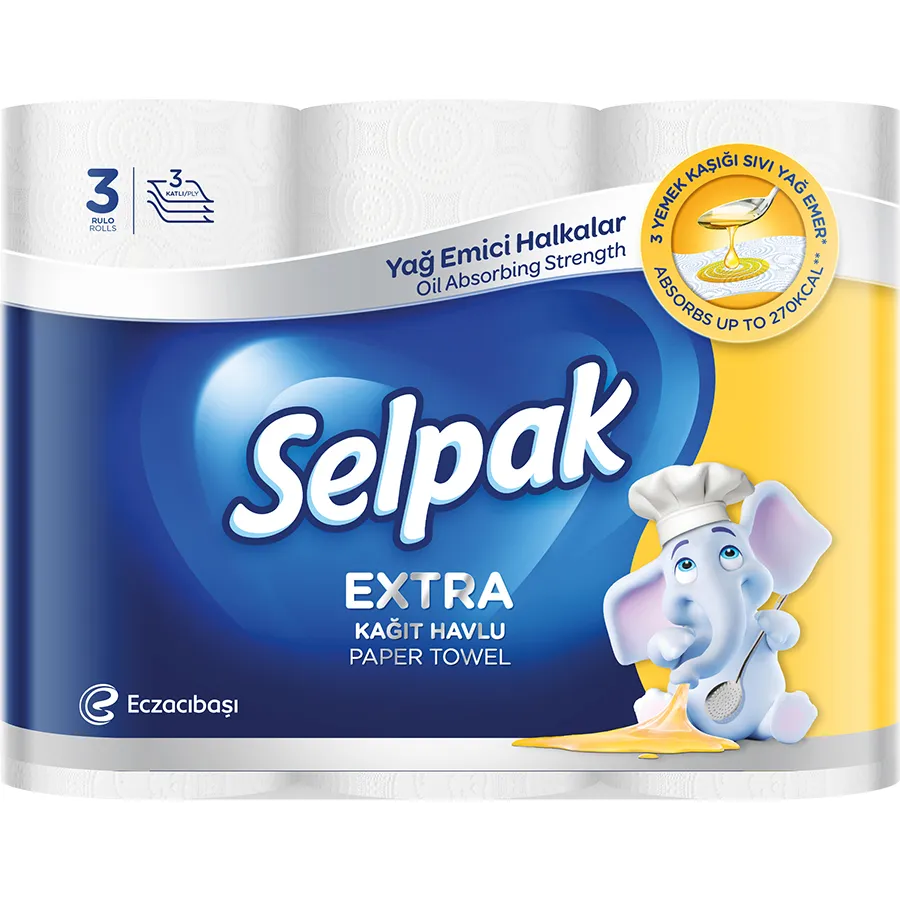 SELPAK სამზარეულოს პირსახოცი 3 ც (სელპაკი)