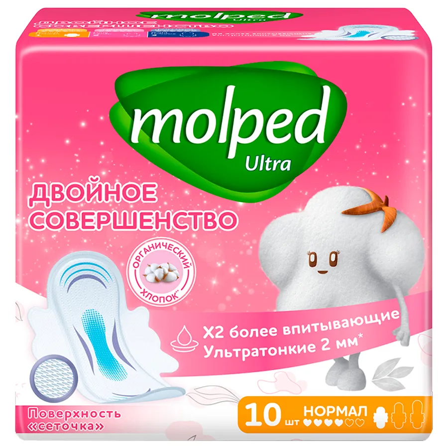 MOLPED ჰიგიენური საფენი ულტრა ნორმალი 4 წვ 10 ც (მოლფედი)
