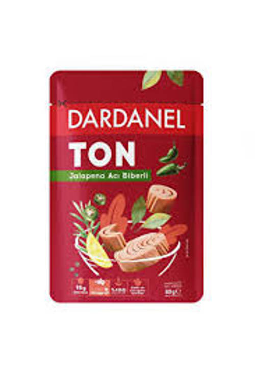 პაუჩი /Dardanel/ თინუსი ჰალაპენიოს წიწაკით, ზეითუნის ზეთში /12*80 გ