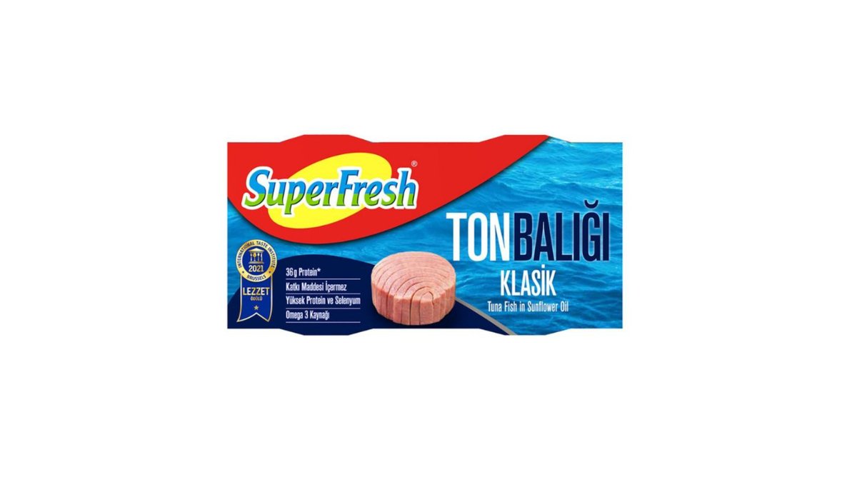 SUPERFRESH თევზის კონს. ტუნა (თინუსი) 2 ც. 140 გრ.
