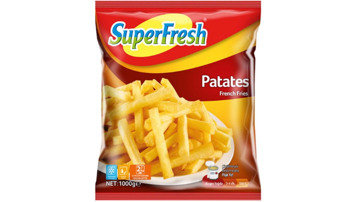 SUPERFRESH გაყინული კარტოფილი 9X9 1000 გრ