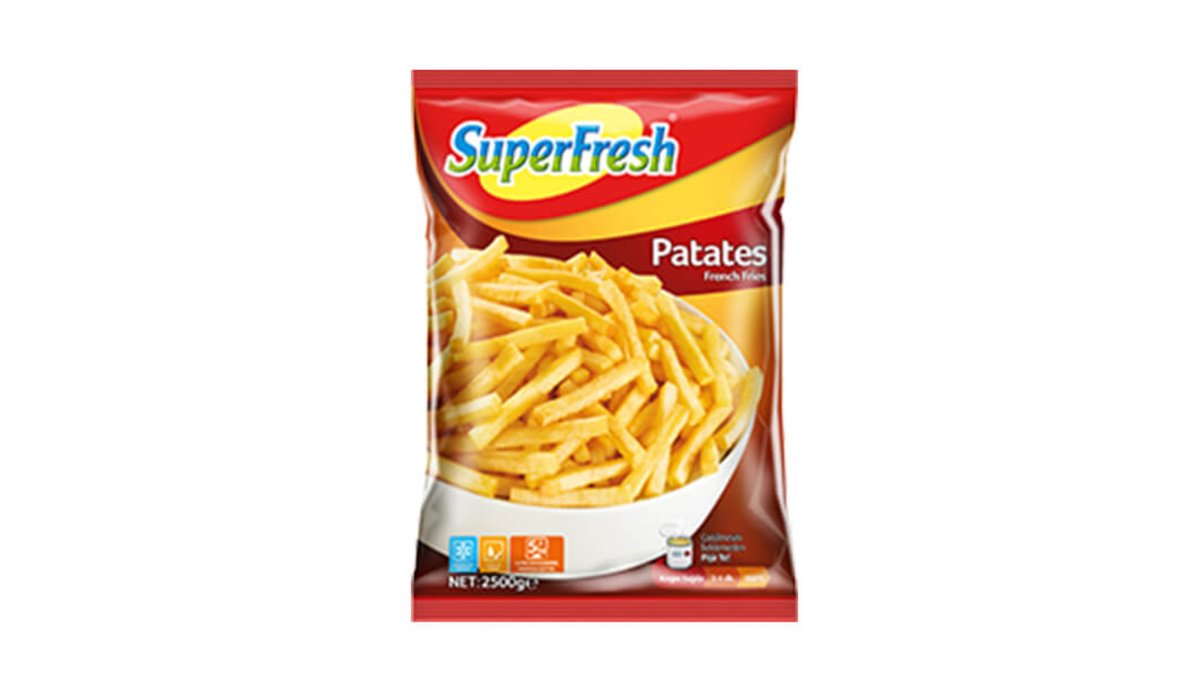 SUPERFRESH გაყინული კარტოფილი 9X9 2.5 კგ