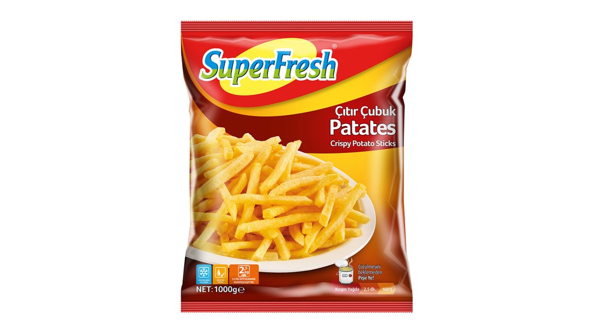 SUPERFRESH გაყინული კარტოფილი 7X7 1000 გრ
