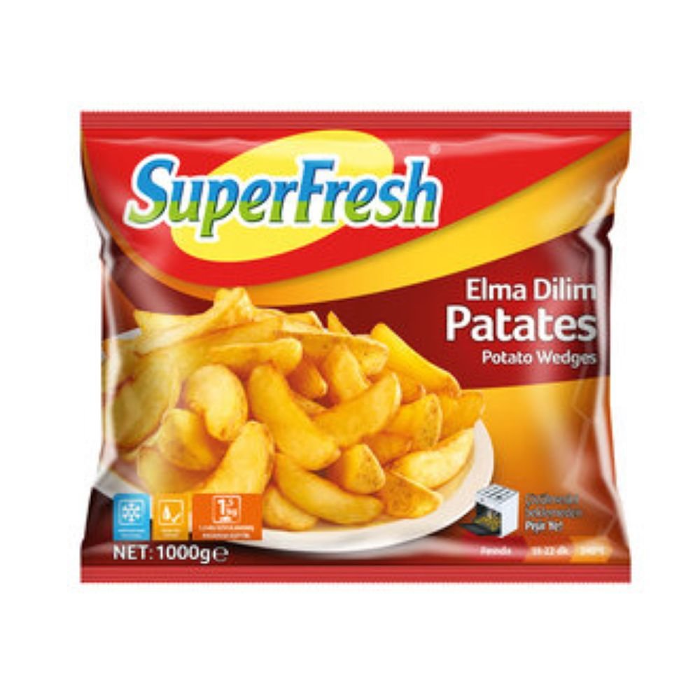 SUPERFRESH გაყინული დაჭრილი კარტოფილი მექსიკური 1000 გრ.