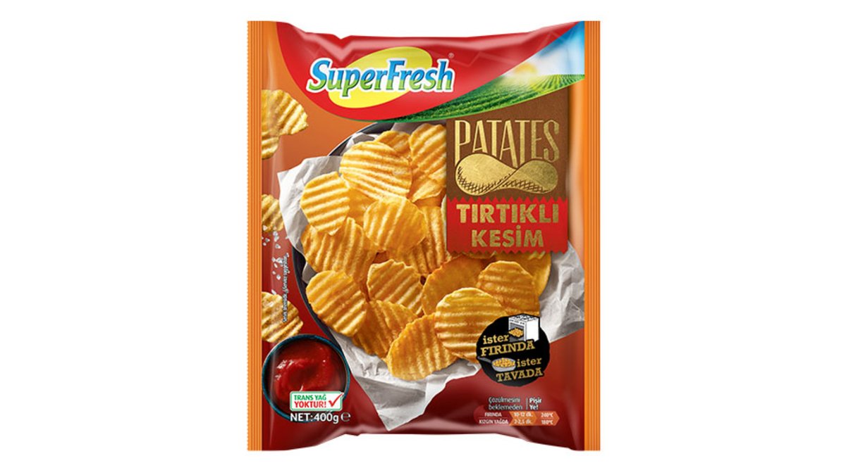 SUPERFRESH გაყინული კარტოფილის ჩიფსი 400 გრ.