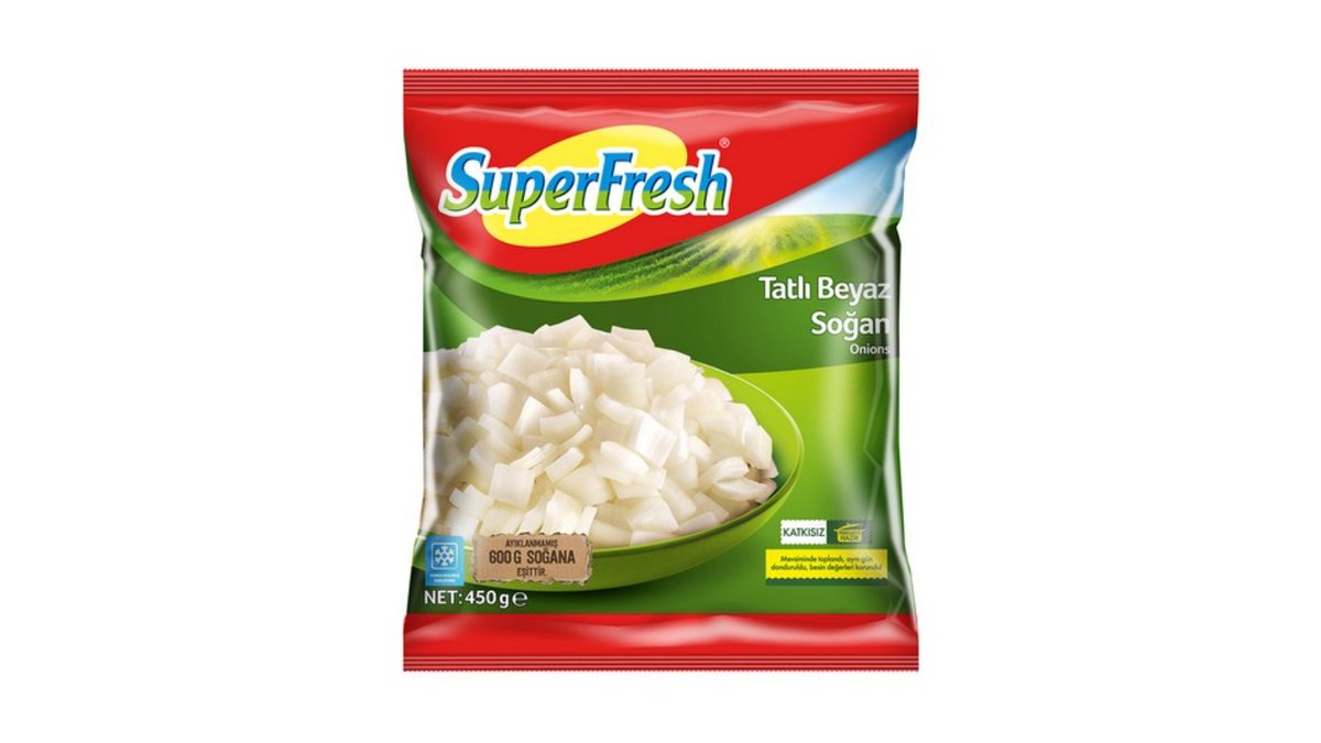SUPERFRESH გაყინული დაჭრილი ხახვი 450 გრ.