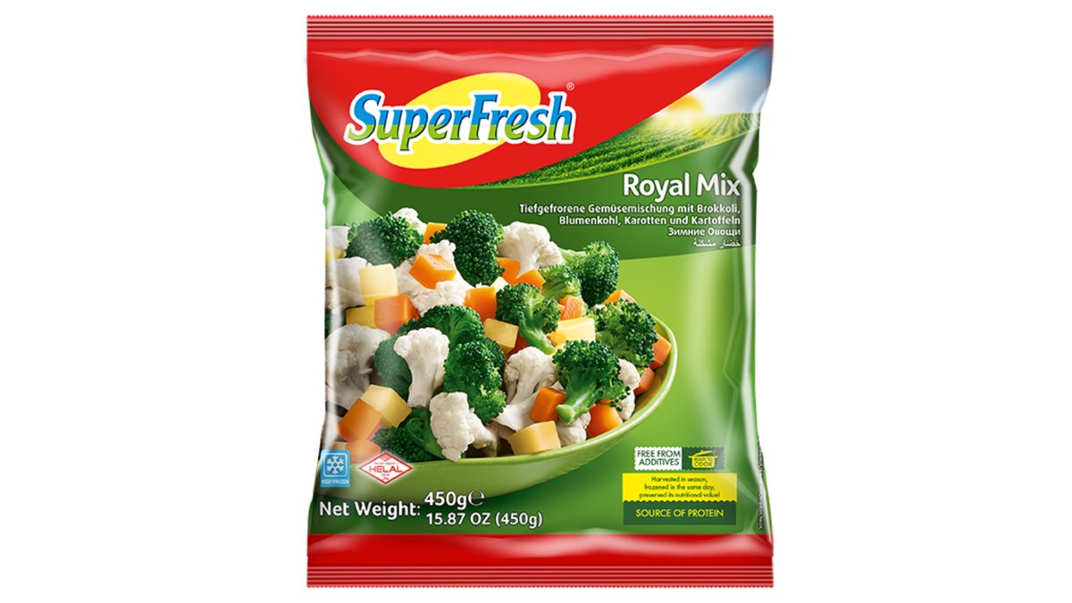 SUPERFRESH გაყინული ბოსტნეულის ასორტი 450 გრ ROYAL MIX