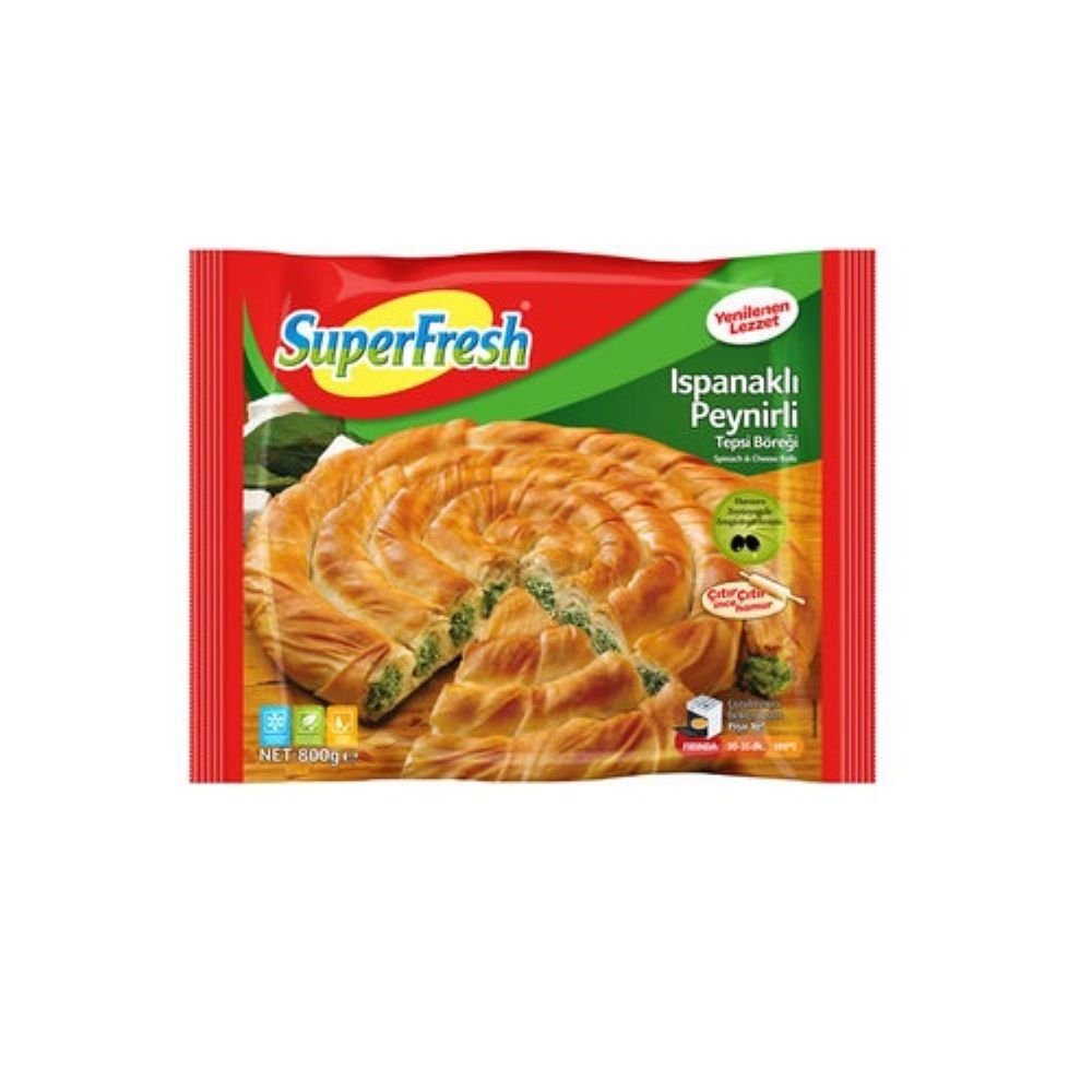 SUPERFRESH გაყინული ხვეულა ყველით და ისპანახით 800 გრ.