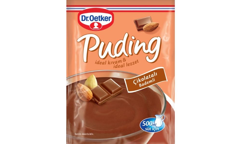DR. OETKER პუდინგი შოკოლადის და ნუშის არომატ. 118 გრ. (24)