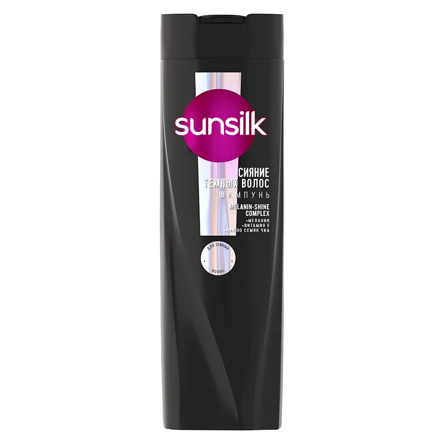 SUNSILK შავი ბზინვარება შამპუნი 350 მლ (სანსილკი)