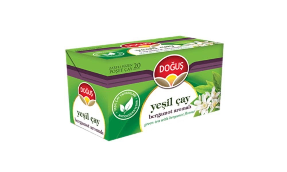 DOGUS მწვანე ჩაი ერთჯ. BERGAMOT 1.75 გრ. 20 ც. (12)