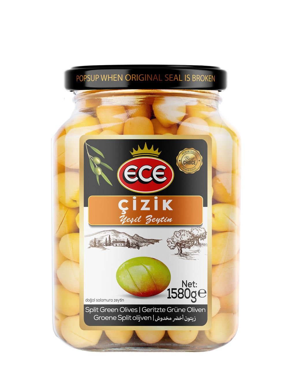 ECE მწვანე ზეთისხილი 1600 გრ. CIZIK