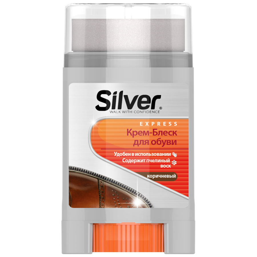 SILVER ფეხსაცმლის კრემი ყავისფერი 50 მლ (სილვერი)