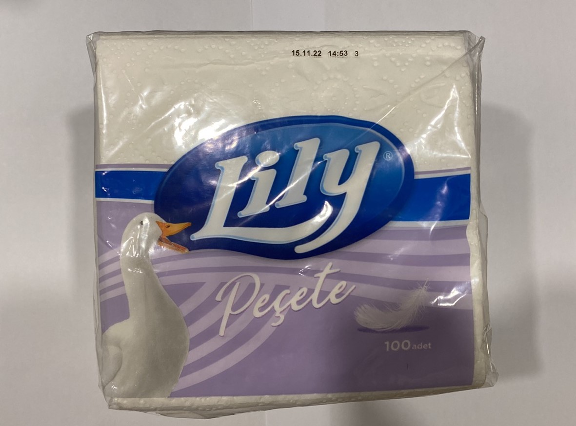 LILY ხელსახოცი 100 ცალიანი 30*30* 24 8692382030397