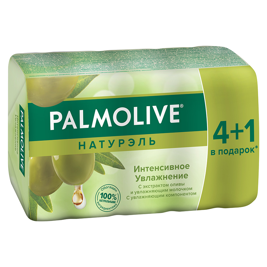 საპონი მყარი პალმოლივი milk & Olive მულტიპაკი 4+1 350 გრ / 8693495033046