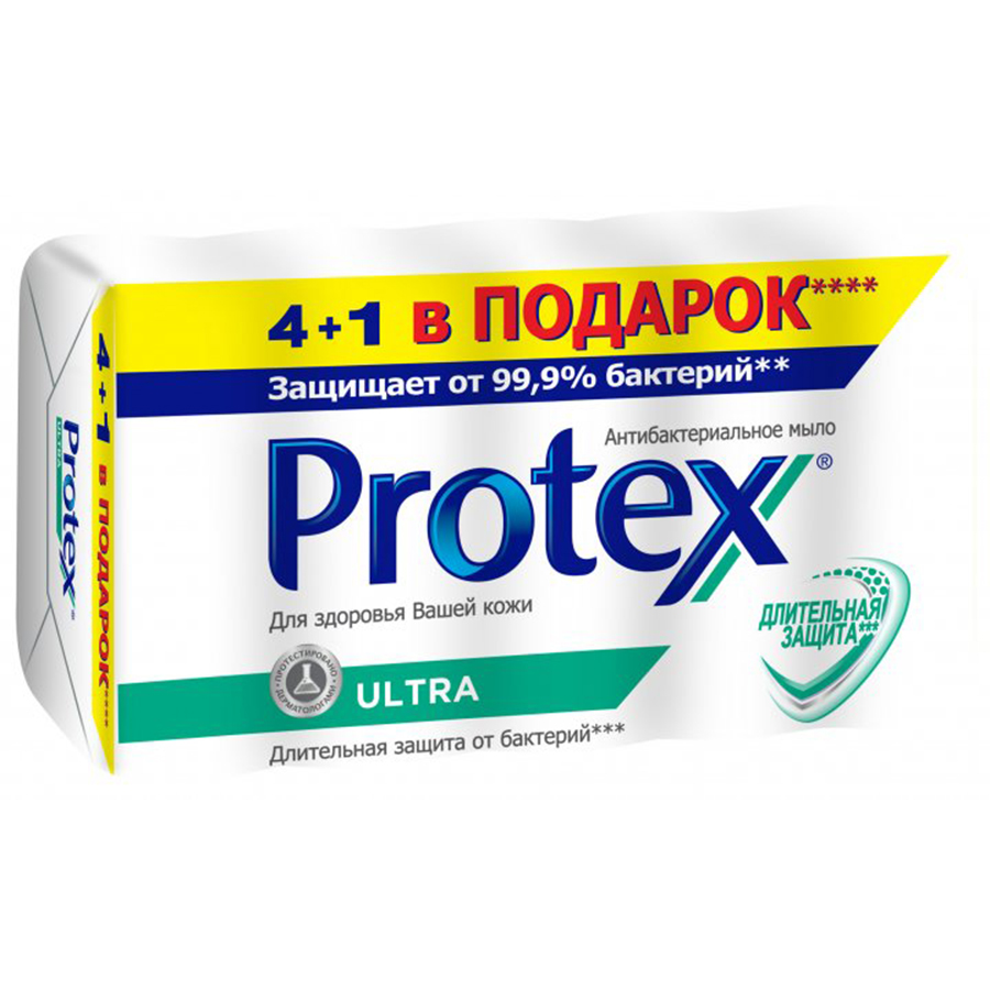 პროტექსი მყარი საპონი ულტრა 4+1 350 გრ/8693495034494 1ც