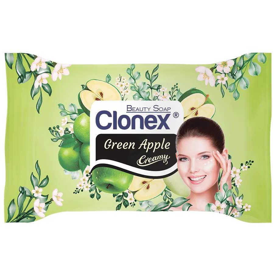 CLONEX მყარი საპონი მწვანე ვაშლი 70 გრ (კლონექსი)