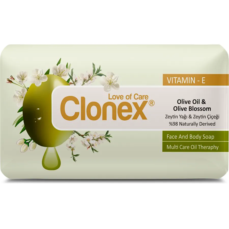 CLONEX მყარი საპონი ზეთისხილი 60 გრ (კლონექსი)