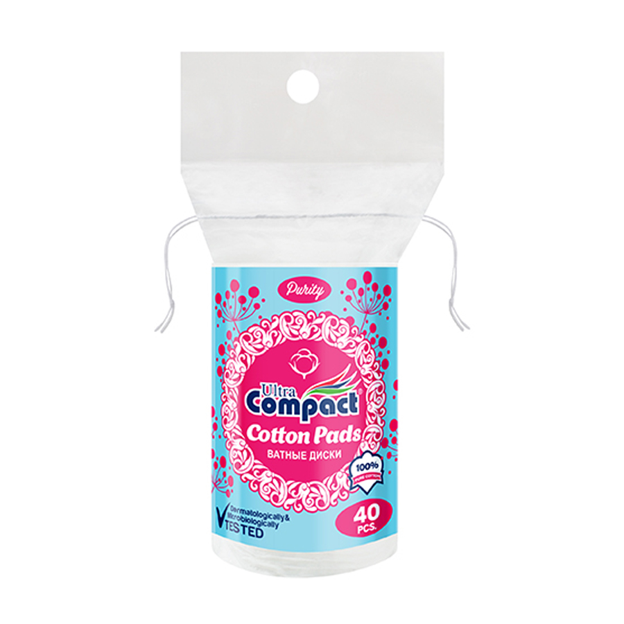 U.COMPACT კოსმ ბამბის რგოლი-40ც/8697420530273