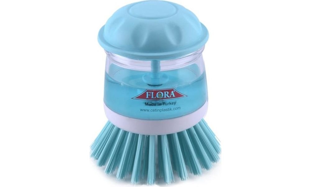 FLORA F389 ჭურჭლის სარეცხი ჯაგრისი ჟელეს ჩასასხმელით (24X4)