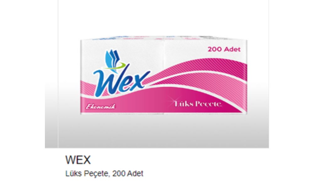 WEX ხელსახოცი 200 ცალიანი 30X30 (12)