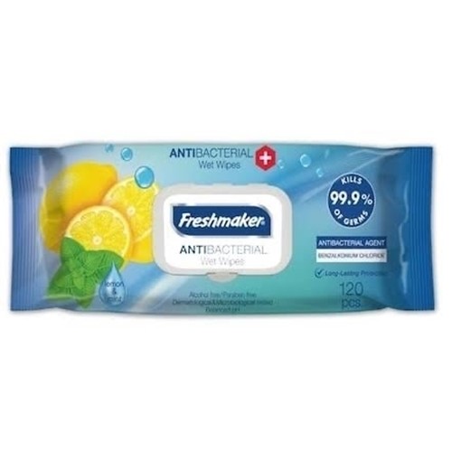 FRESHMAKER ანტიბაქტერიული ხელსახოცი 120 ცალიანი 8697817873631