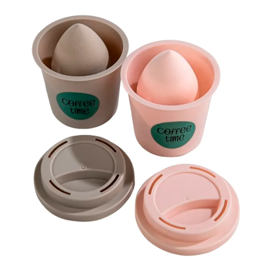 LIONESSE MAKE UP SPONGE სპონჟი ყავის ჭიქით (ლიონესი)
