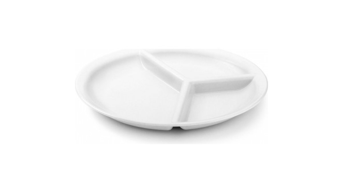 მელამიკის სამ განყოფილებიანი თეფში 23 სმ. TR550W (24)