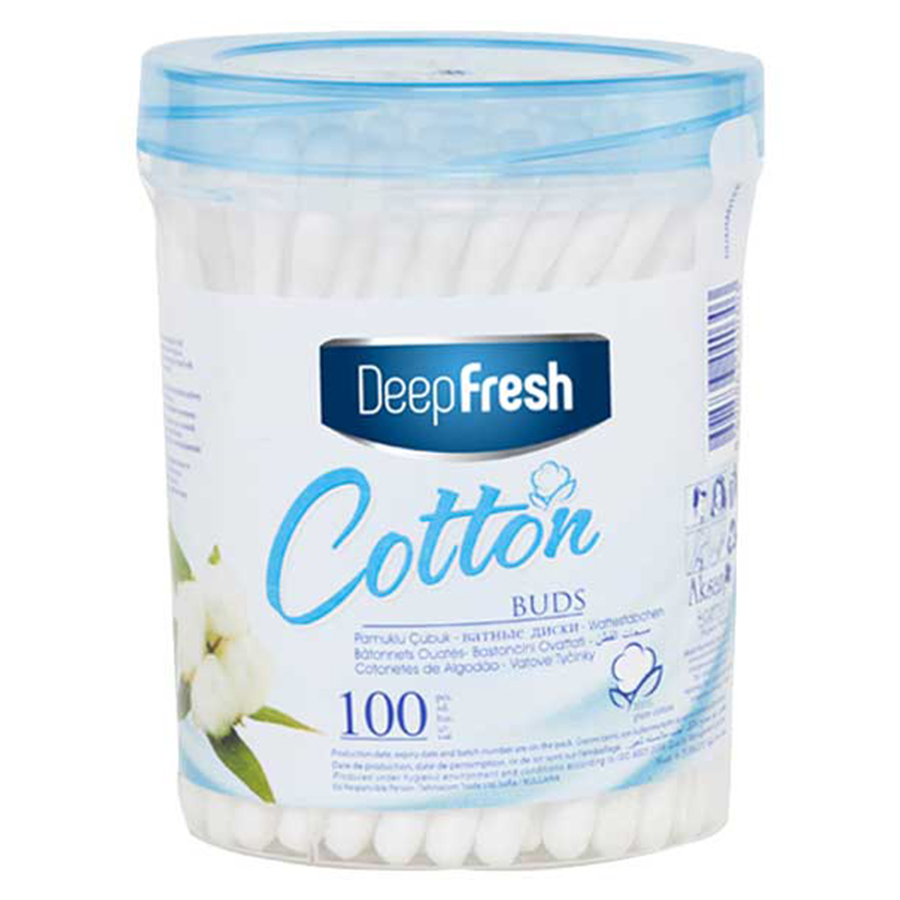 DEEPFRESH ყურის საწმენდი ჩხირი 100 ც (დიფფრეში)