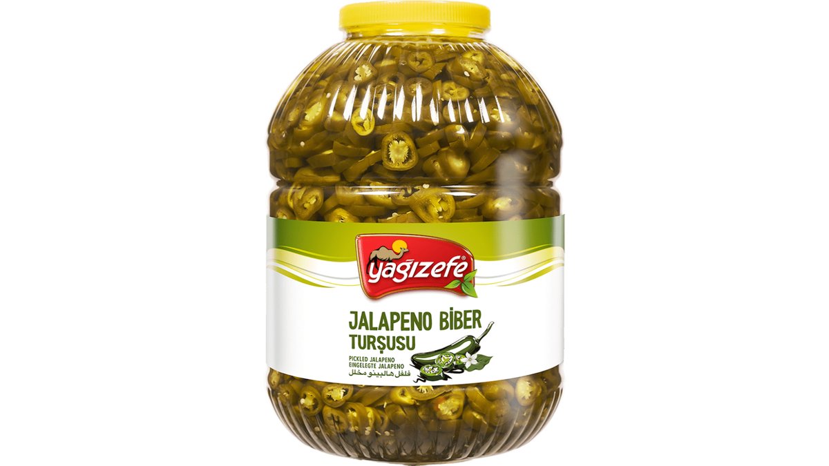 YAGIZEFE დაჭრილი წიწაკის მწნილი 5 კგ. (ნეტ. 2.5) JALAPENO BIBER