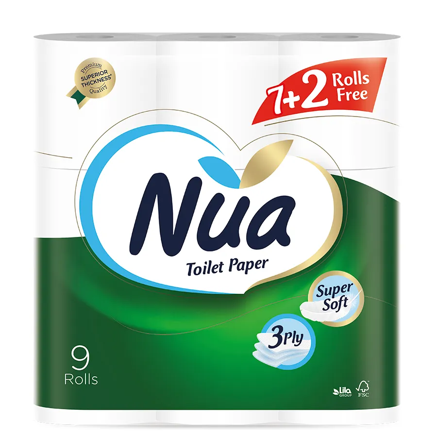 NUA ტუალეტის ქაღალდი 9 ც (ნუა)