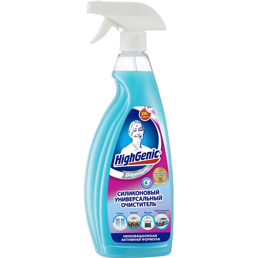HIGHGENIC უნივერსალური საწმენდი სპრეი სილიკონით 750 მლ (ჰაიჯენიკი)