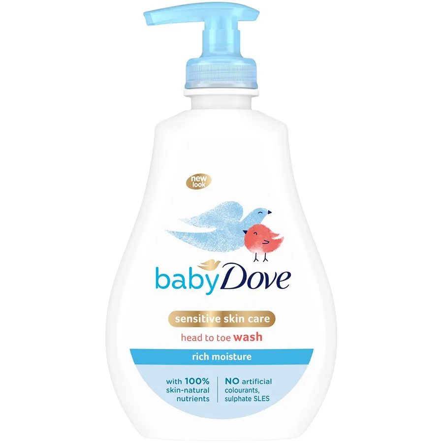 DOVE BABY ბავშვის შხაპის გელი RICH MOISTURE 400 მლ (დავი)