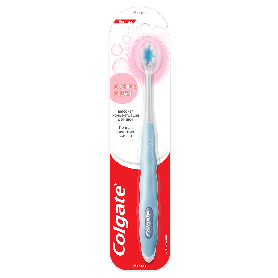 COLGATE CUSHION CLEAN კბილის რბილი ჯაგრისი (ქოლგეითი)