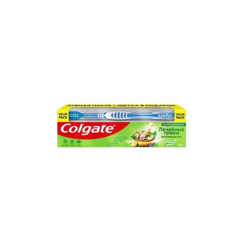 COLGATE კომპლექტი კბილის პასტა ჰერბალი 100 მლ+ კბილის ჯაგრისი ექსტრა ქლინი (ქოლგეითი)