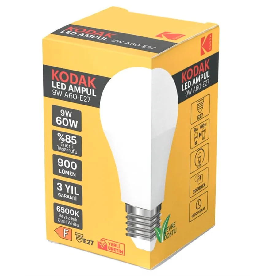 KODAK ელემენტი ნათურა A60 9W ცივი ნათება (კოდაკი)