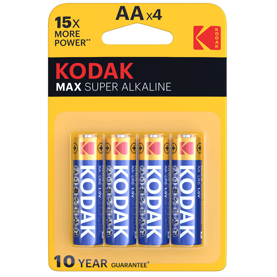 KODAK Alkaline AA ელემენტი 4 ც (კოდაკი)
