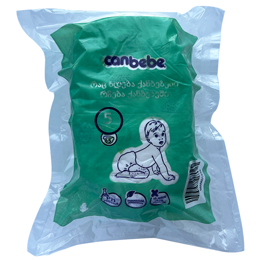 CANBEBE 5 ბავშვის საფენი 5 ცალი 11-18 კგ (ქანბებე)