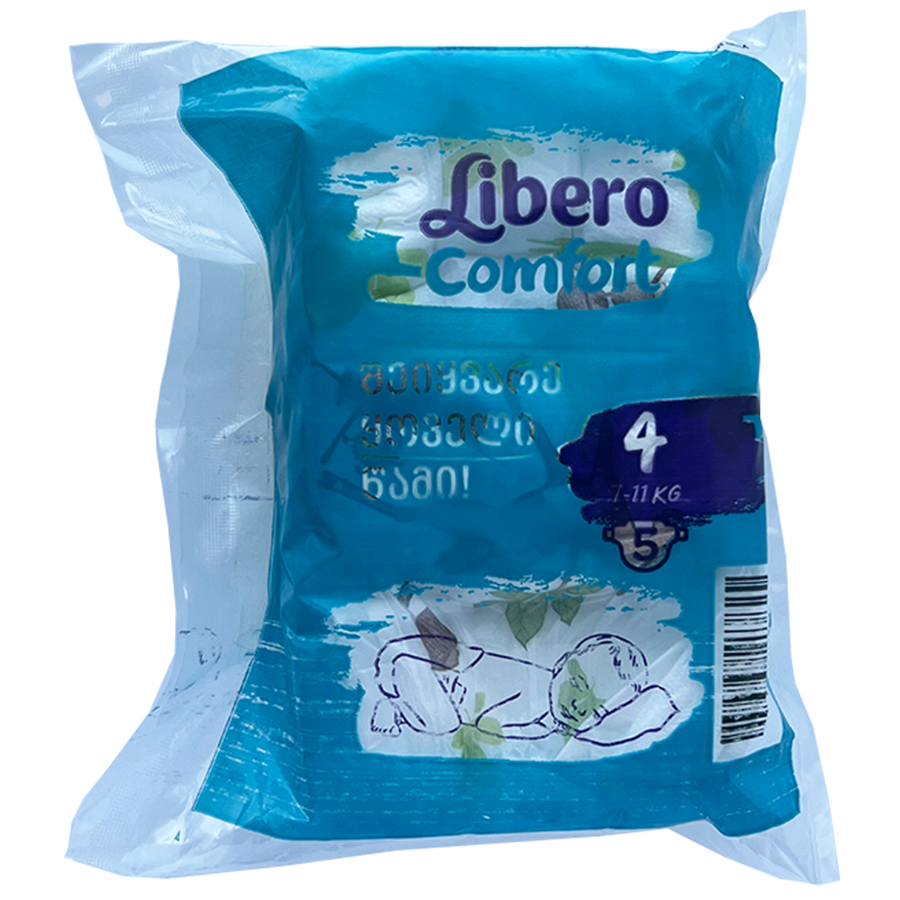 LIBERO TOUCH 4 ზომა ბავშვის საფენი 7-11კგ 5 ცალი (ლიბერო თაჩი)