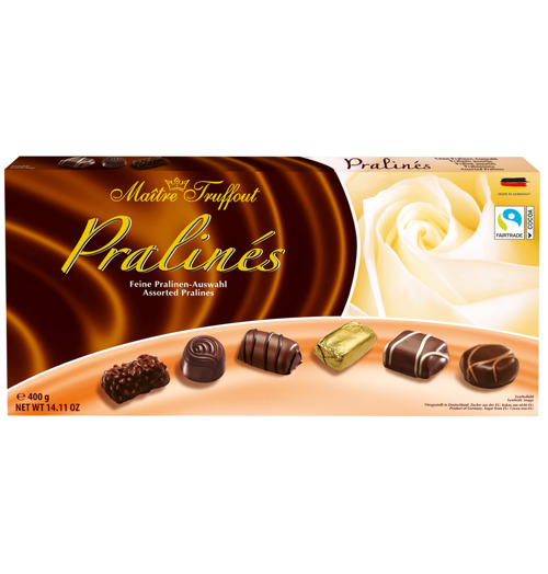 ბომბონერი / Maître Truffout / პრალინების ასორტი exquisite 400გრ