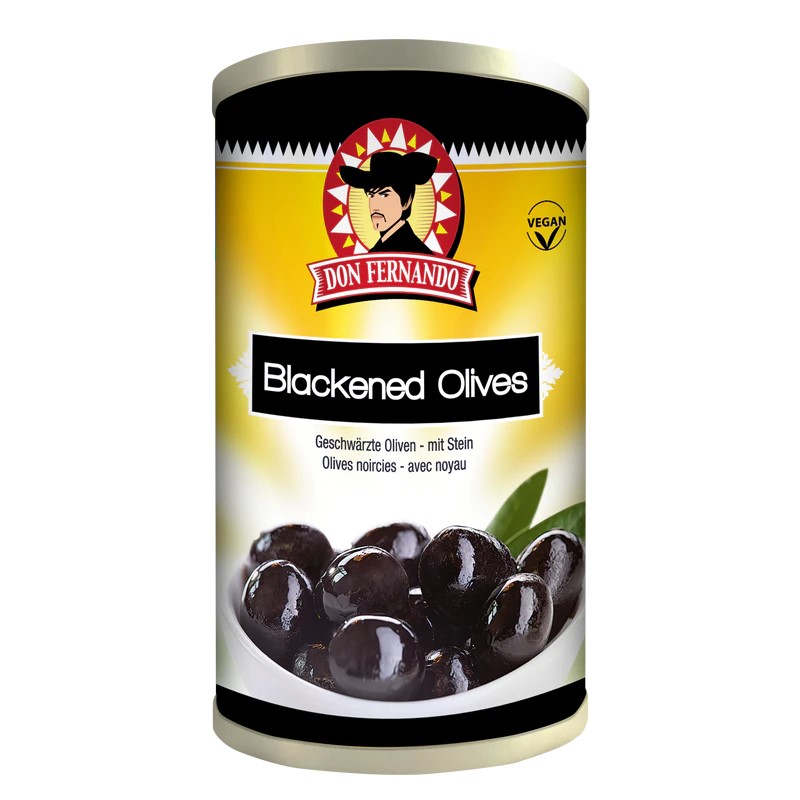 Blackened olives შავი ზეთისხილი კურკით 350გრ 9002859052200