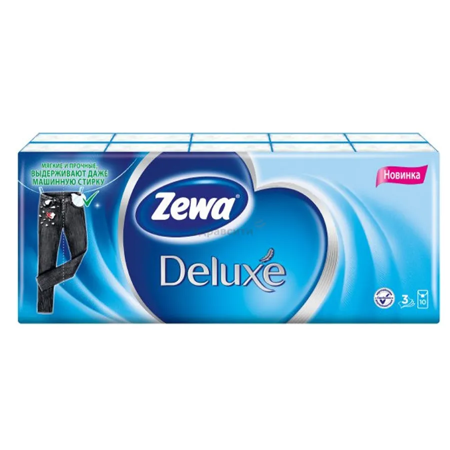 ZEWA ცხვირსახოცი დელუქსი 10 ც (ზევა)