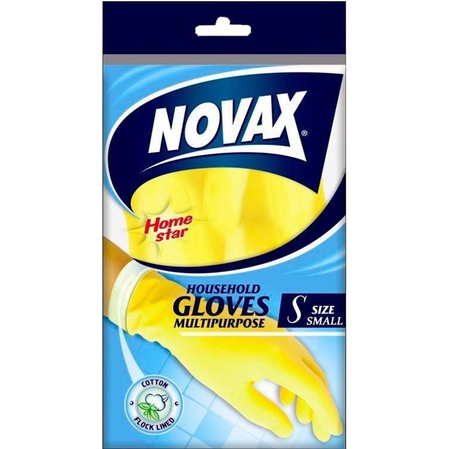 NOVAX უნივერსალური რეზინის ხელთათმანი S ზომა-1წყვილი/9556073103410