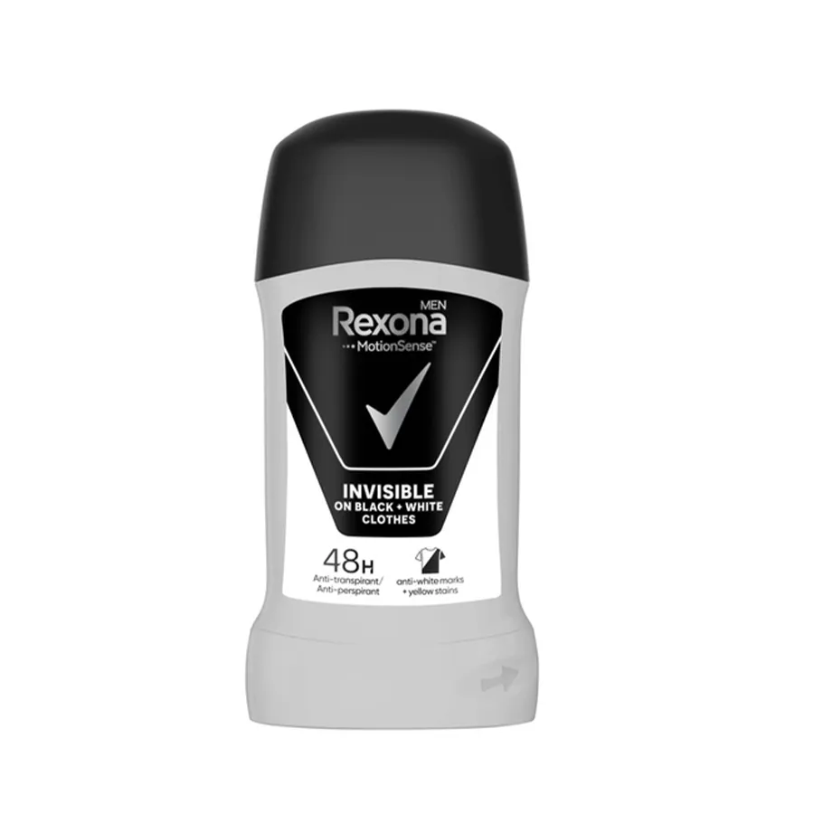 REXONA ანტიპერსპირანტი სტიკი შავი და თეთრი 50 მლ (რექსონა)