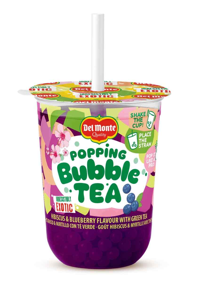 დელ მონტე - BUBBLE TEA ჰიბისკუსისა და მოცვის არომატით 330 მლ