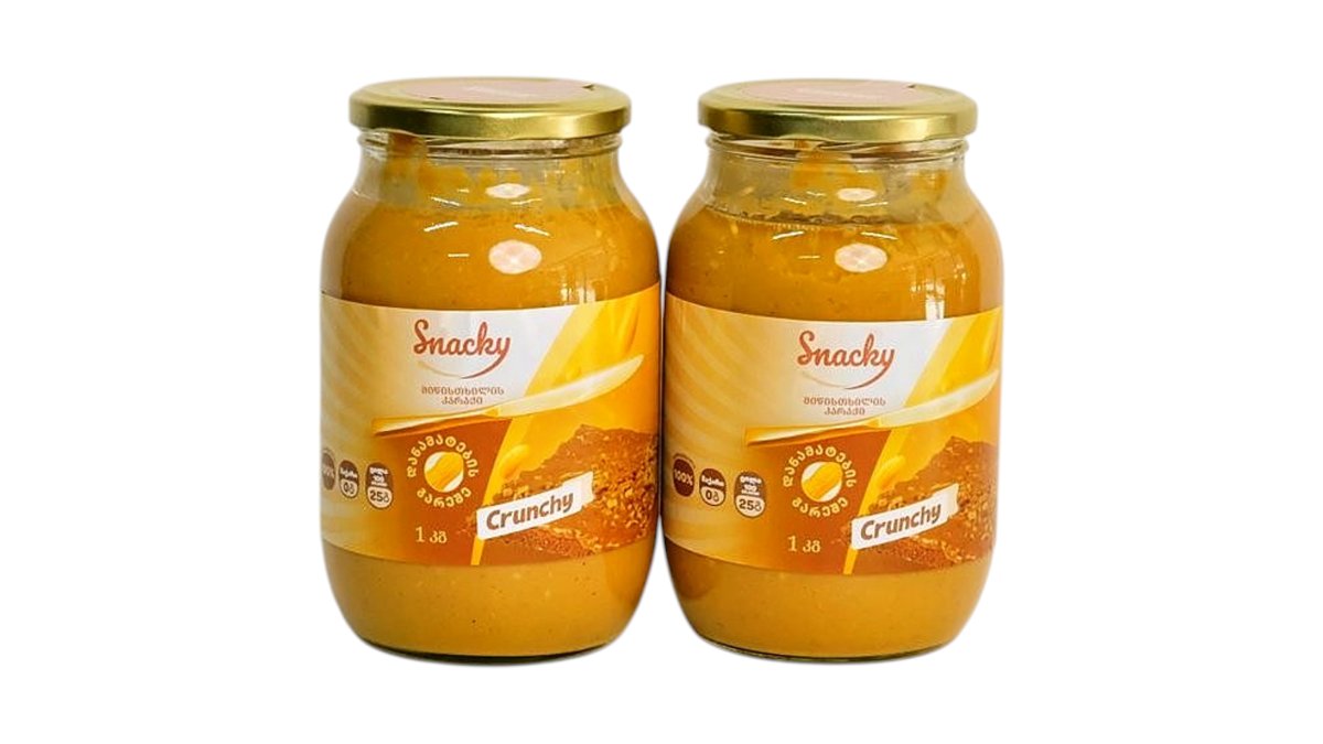 SNACKY - ხრაშუნა არაქისის კარაქი 1კგ - 2ც