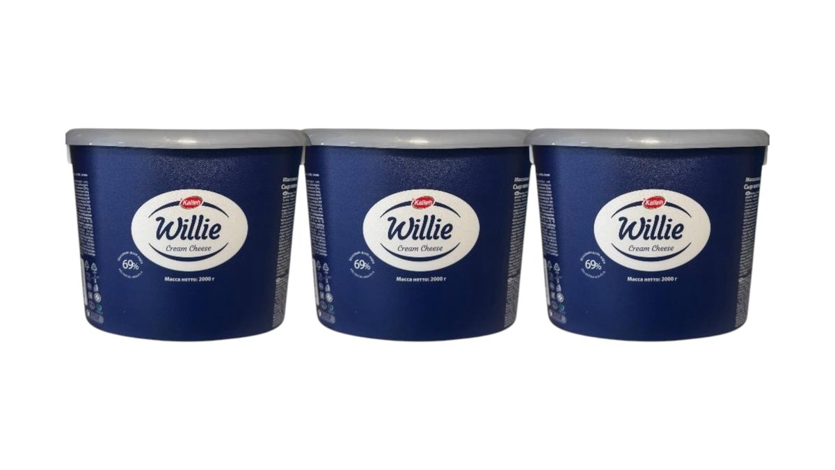 706 კრემ ყველი 2კგ 69%/Willie Cream Cheese 2kg 69% - 3ცალი