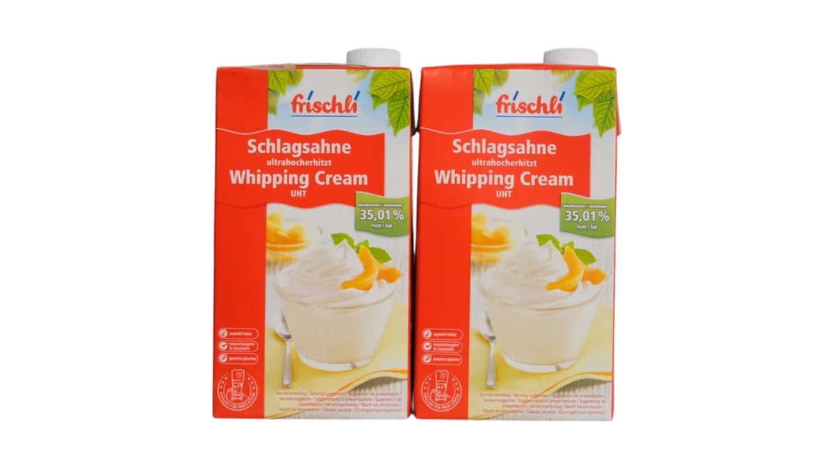 FRISCHLI-ნაღები 35% 1ლ/ Whipping cream 35% 1L - 2 ცალი